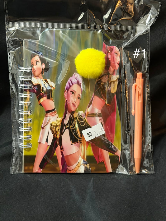 K-pop notebook w. Pen