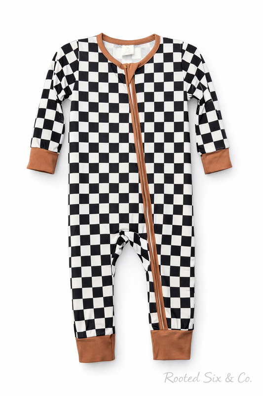 Checkered onesie